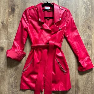 Lovers + Friends Red Leather Mini Dress